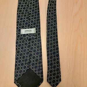 Armani Collezioni Black and Gold Tie